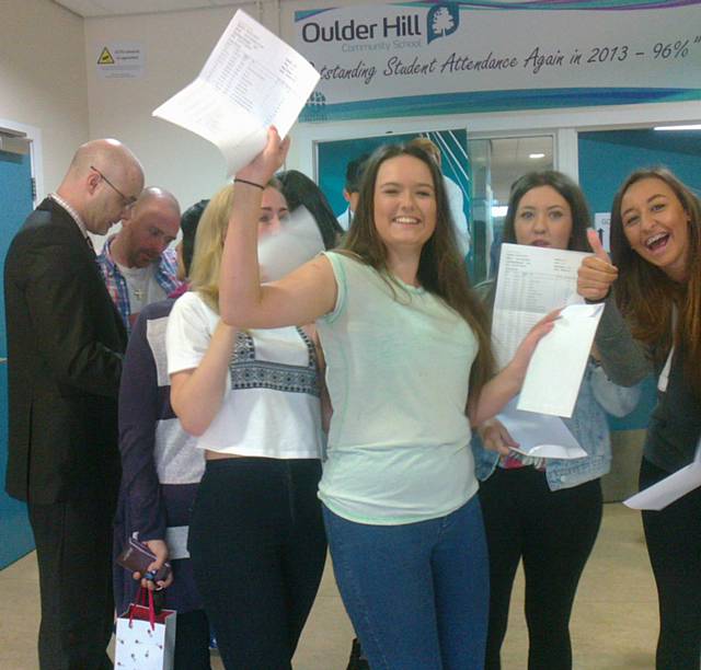 Oulder Hill Community School and Language College GCSE results day