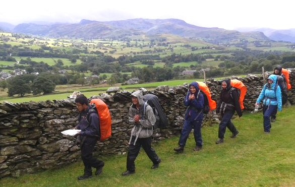 Young people from the Open Award Centre journeying from Wasdale to Thirlmere
