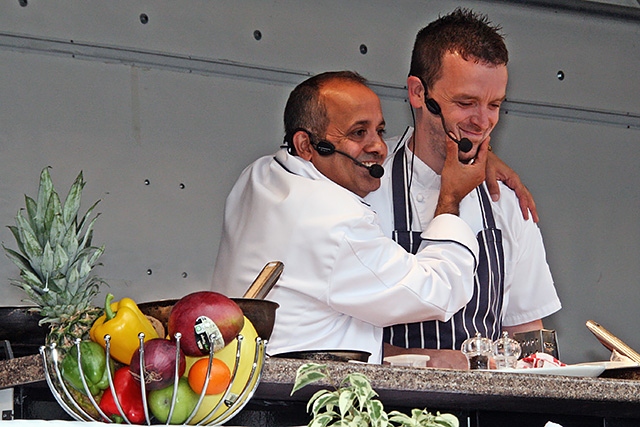 Feel Good Festival 2014 - Chefs Aazam Ahmad and Peter Clough entertain the crowd