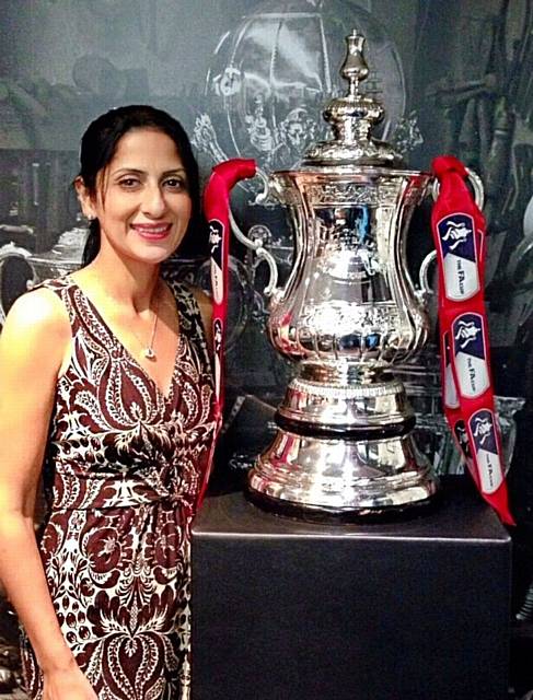 Shehneela Ahmed with the new FA Cup