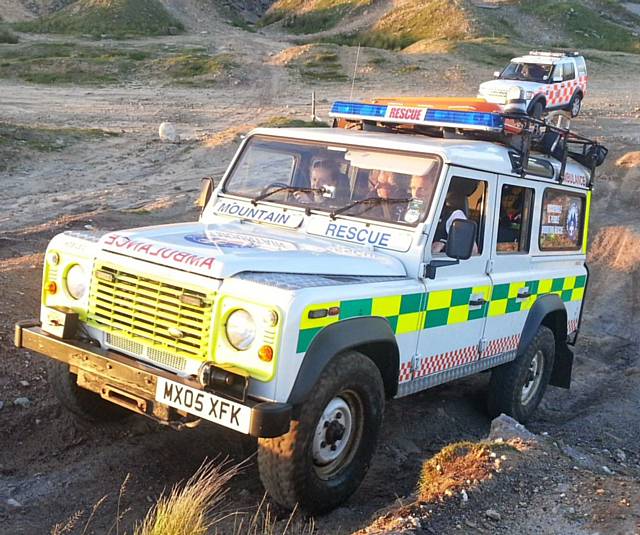 Rossendale and Pendle Mountain Rescue Team four-wheel-drive ambulance