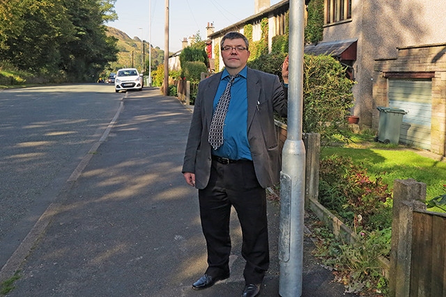 John Hartley at the location of one of the former post boxes