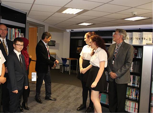 Eton House Master, Mike Grenier, opened a facility for high progress learners at Matthew Moss High School 