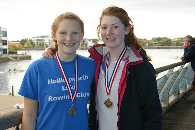 Molly Archbold and Hannah Lowe - WJ15 Double Sculls Winners