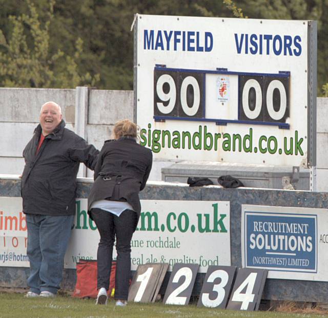 John Simpson on a busy day after Mayfield beat Stanley Rangers 90 - 0