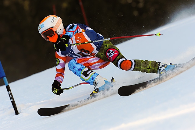 Daisi Daniels competing at the Anglo Scottish and British Ski Academy (BSA) Championship in Las Houches France