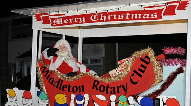 The Rotary Club of Middleton Christmas Float raises over £7,000