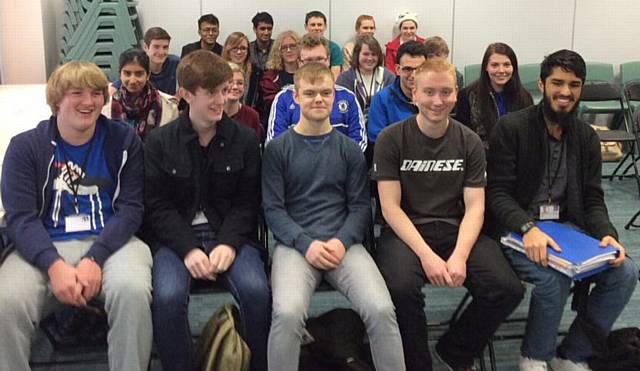 A Level maths and further maths students from Rochdale Sixth Form College 