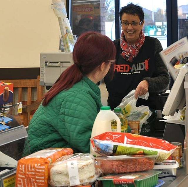Red-Aid fundraising event at Morrisons supermarket