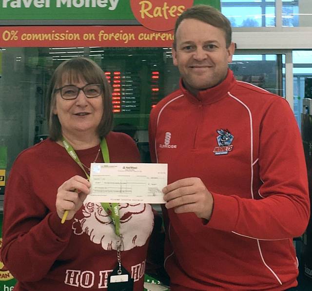 The Hornets Sporting Foundation awarded a cash sum as part of ASDA’s ‘Chosen by you, given by us’ scheme