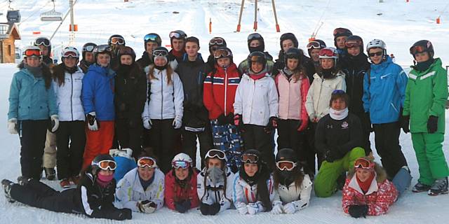 Pupils and staff from St Cuthbert's spending the New Year in the French Alpine Ski resort of Alpe D'Huez.