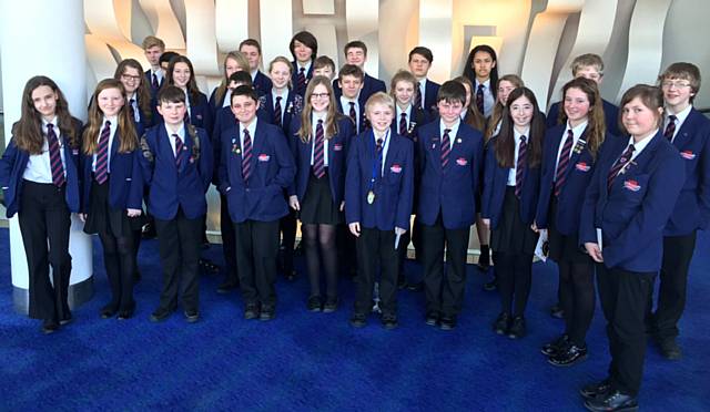 Students from Whitworth Community High School’s Wind Band and Beginners’ Band on a trip to see the Hallé Orchestra 
