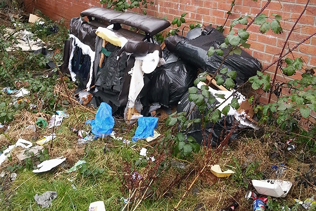 Fly tipping on Industry Road