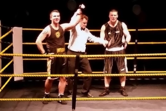 Patryk Wojtczak wins his fight at Chadderton ABC show at Middleton Arena