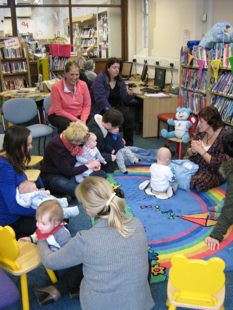 Storytelling, poems and singing are all on offer for babies up to 15 months.