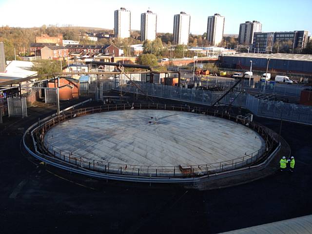One of the gasholders to be removed at the Rochdale site