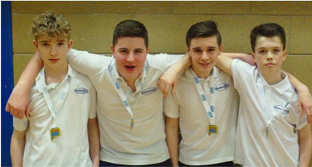 Hollingworth Academy Year 8 boys celebrate their Indoor Rowing Success