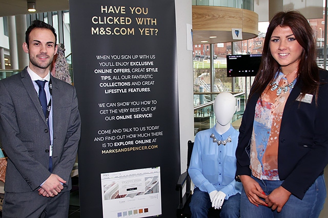 Marc Simpson and Charlotte Smith from Marks and Spencer at the Rochdale Digital Festival