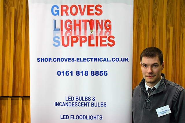 Daniel Groves of Groves Lighting Supplies at the Rochdale Digital Festival