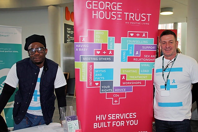Jeffe Ukiri and Clifford McManus from George House Trust at the Rochdale Digital Festival