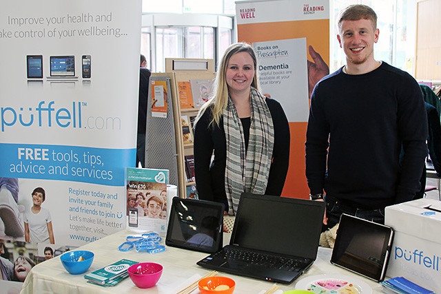 Danielle Dixon and Stephen Theobald from Healthsmart at the Rochdale Digital Festival
