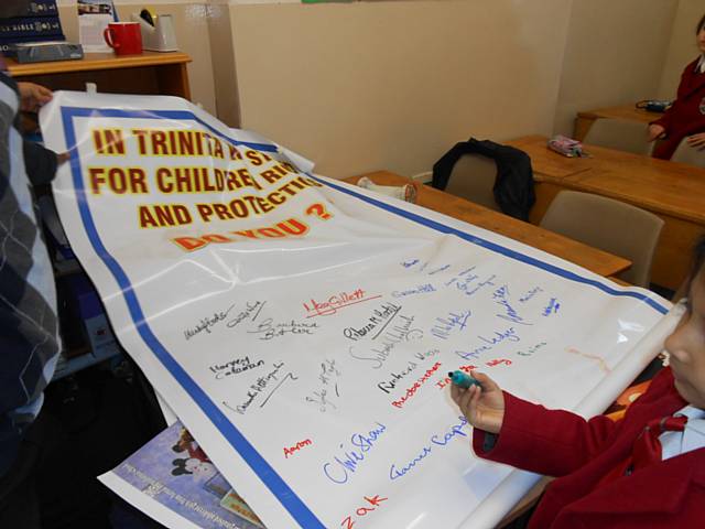 Pupils support the Society’s petition and campaign for all children in India to be granted their basic human rights - including the right to education