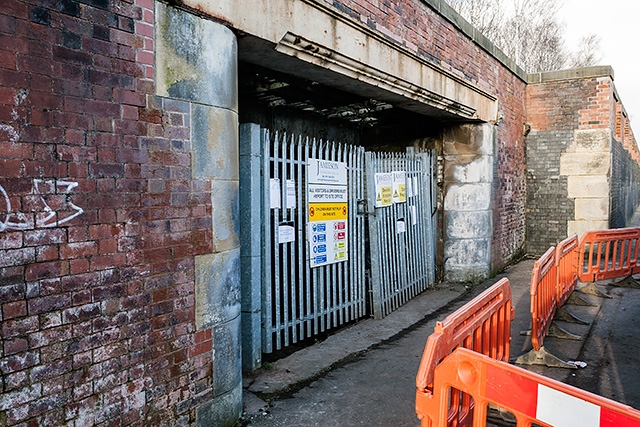 The entrance to the subway on Miall Street