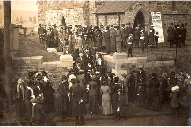 The service for the consecration of St Aidan’s Church was held on the 24 March 1915