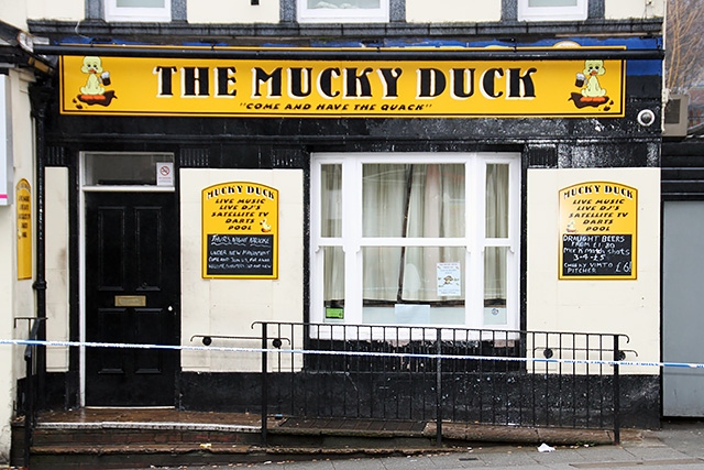Two men arrested after a man died outside the Mucky Duck
