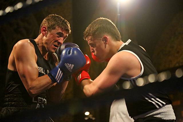 Action from the Littleborough Boxing show at Rochdale Town Hall