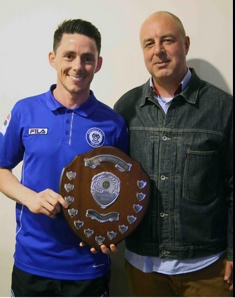 Rochdale AFC Awards Night <br />Ian Henderson, Players' Player  with manager, Keith Hill 