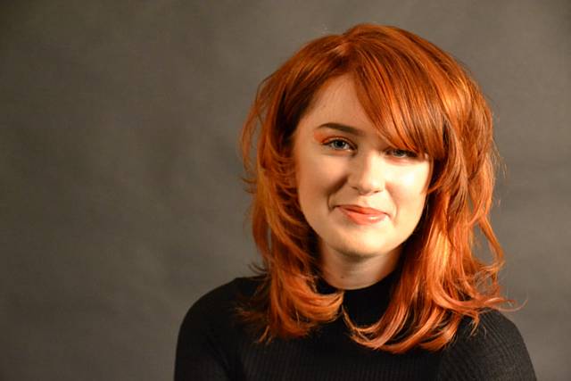 Sara Waddington's submitted photo of her commercial cut, colour and style, shown on fellow hairdressing student Mia Ravey