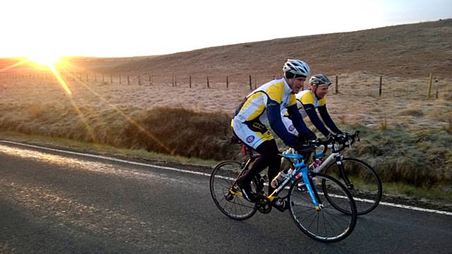 PDS Managing Director Tim Fairley and Commercial Director Pat Rice training for the ‘Gran Fondo Stelvio’ 