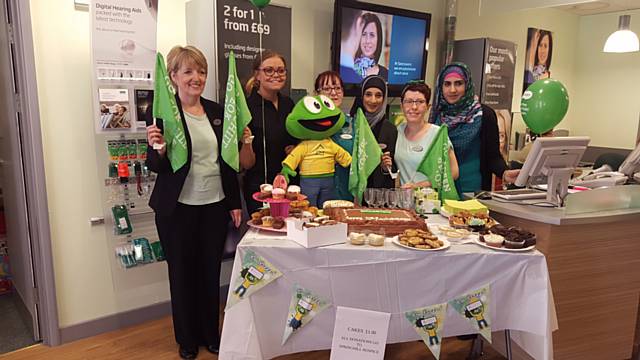 The Specsavers Rochdale team celebrate their anniversary