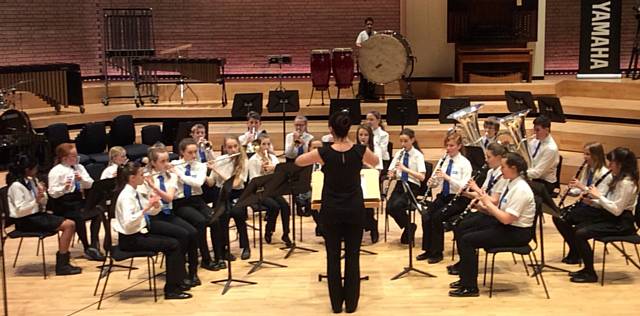 Rochdale Music Service Junior Wind Band perform at the National Concert Band Festival
