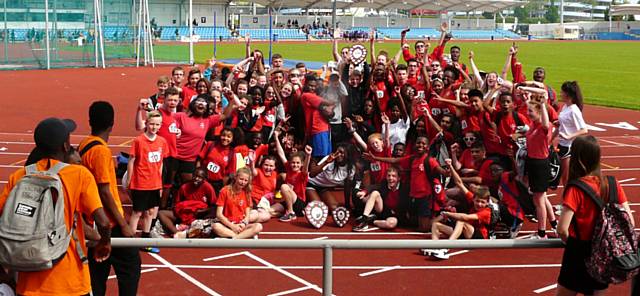 St Cuthbert’s at the annual Rochdale School’s Athletics competition held at Sports City