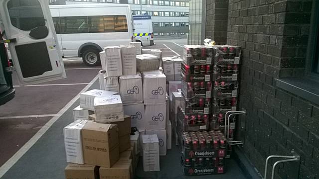 Some of the counterfeit alcohol taken off the streets of Rochdale
