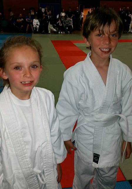 Izzy Haigh and William Whitelegge gold winners at The British Judo Association Greater Manchester & Cheshire Championships