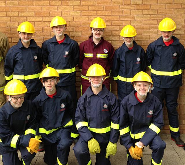 From front left: Rebecca Harrison, Lee Hall, Jack Marshall, Lucas Brame, from back left, Jack Reeves, Harry Wakefield, Holly Timmins, Matthew Smith, Max Marshall