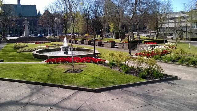 Rochdale Memorial Gardens in spring this year