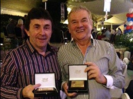 Chairman Chris Dunphy and Chief Executive Colin Garlick received long service awards from the Football League