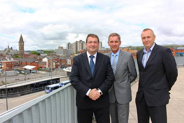 John Hudson (Chief Executive) with Phil Ewbank (Chairman) and John Searle (Development Director)