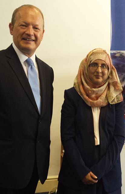 Rochdale MP Simon Danczuk and Syeda Shah, Director,  Clearview Solicitors 