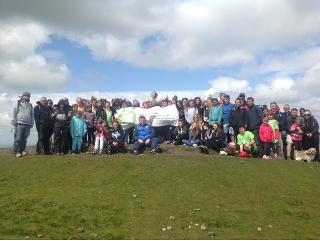 Siddal Moor students, staff and 2 dogs reach the summit of Pendle Hill