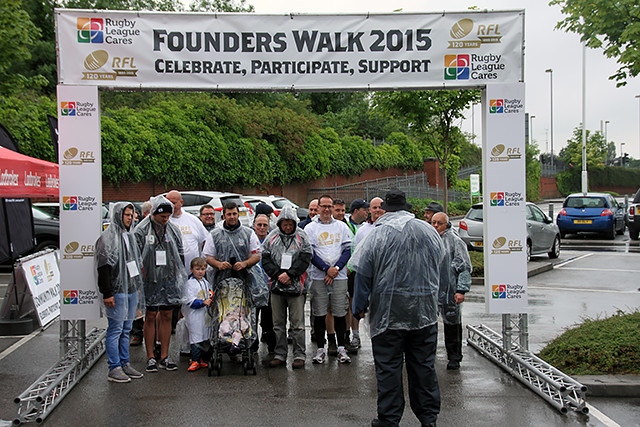 Walkers set off on Rugby League Founder's walk
