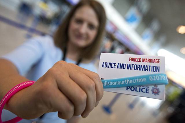 Specialist officers from Greater Manchester Police have been speaking to travellers at Manchester Airport this week about the threat of honour-based abuse and female genital mutilation (FGM) 
