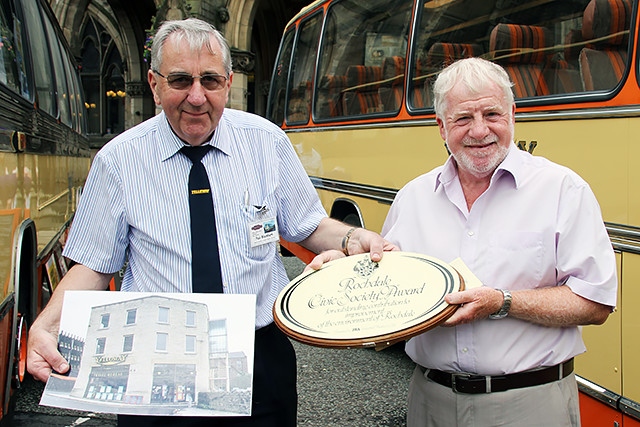 Yelloway centenary anniversary<br /> Paul Blackburn and Councillor Allen Brett