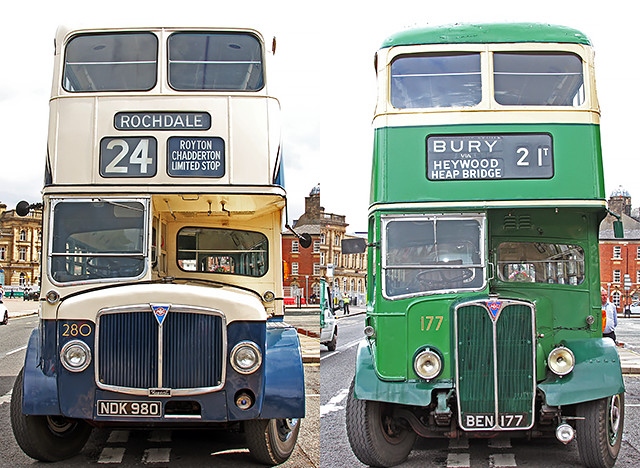 Vintage corporation buses