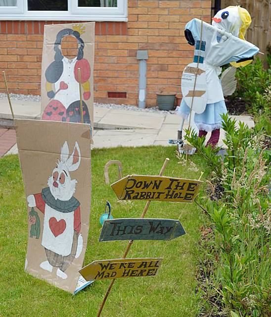 1st place - Curiouser and Curiouser at 6 Orama Avenue - Whitworth Scarecrow Festival