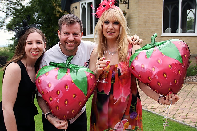 Katie Hoather, Andrew Nutter and Karen Johnson<br />The GEM Appeal Strawberry Sparkle lunch